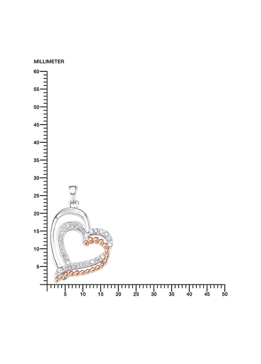 Amor 2022049 Kalpli 45 Cm 925 Ayar Rodyum Kaplamalı Gümüş Zirkon Taşlı Kadın Kolye 3