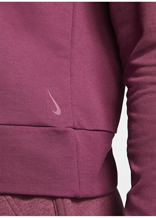 Nike Yuvarlak Yaka Standart Kalıp Düz Mor Kadın Sweatshirt 4