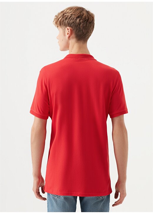 Mavi Normal Düz Koyu Kırmızı Erkek Polo T-Shirt 4