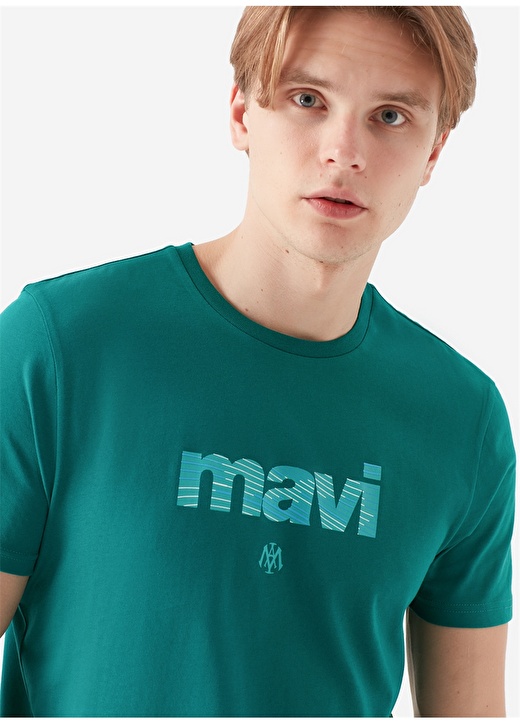 Mavi 066204-31966 Logo Yeşil T-Shirt 2