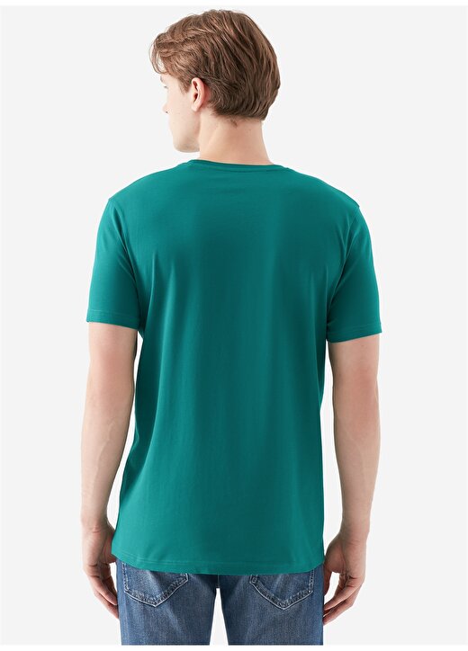 Mavi 066204-31966 Logo Yeşil T-Shirt 4