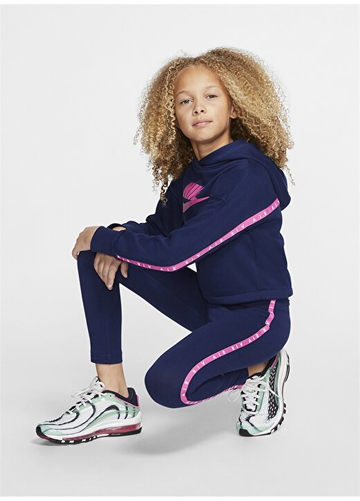 Nike CJ7416-492 Mavi Kız Çocuk Tayt 2