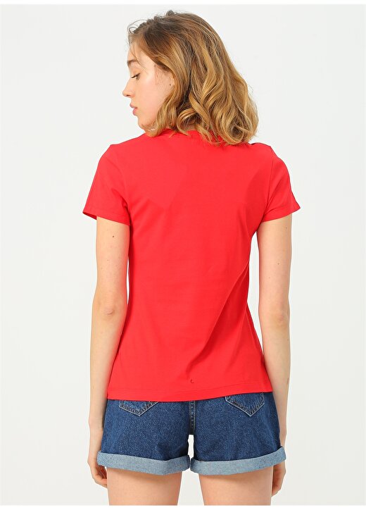 Calvin Klein Jeans Kırmızı - Siyah Kadın T-Shirt J20J213127XA9 4