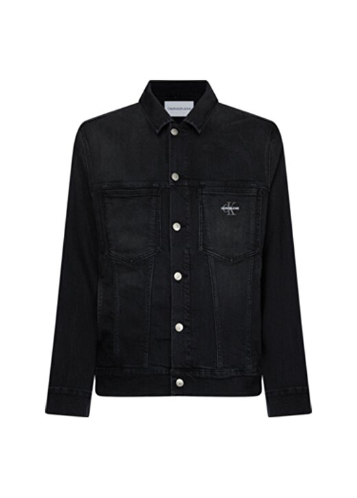 Calvin Klein Jeans Siyah Erkek Denim Ceket J30J313975-1BY OVERSIZED ICONICS 3