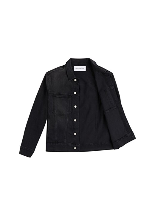 Calvin Klein Jeans Siyah Erkek Denim Ceket J30J313975-1BY OVERSIZED ICONICS 4