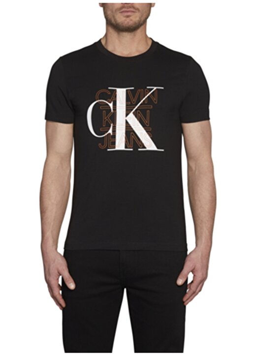 Calvin Klein Jeans Erkek Siyah T-Shirt J30J314229-BAE CK GRAPHIC SLIM S 1