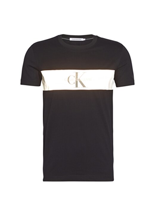 Calvin Klein Jeans Erkek Siyah T-Shirt J30J314797-BAE REFLECT STRIPE MO 4