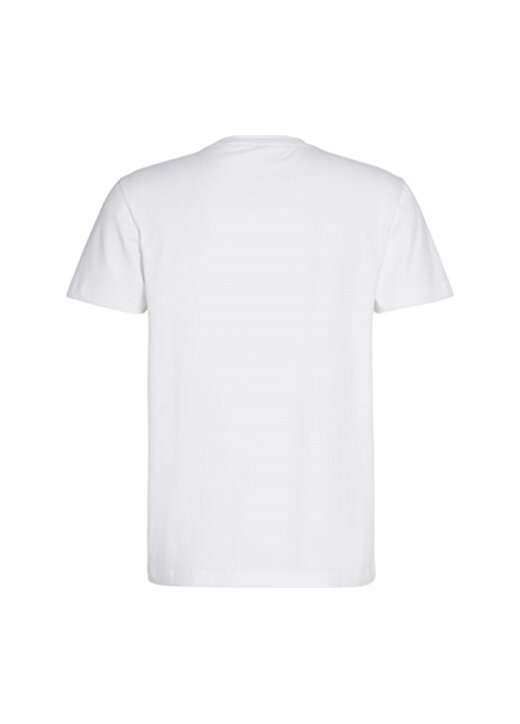 Calvin Klein Jeans Bisiklet Standart Baskılı Erkek Beyaz T-Shirt J30J314800-YAF INSTIT BLOCKED LO 2