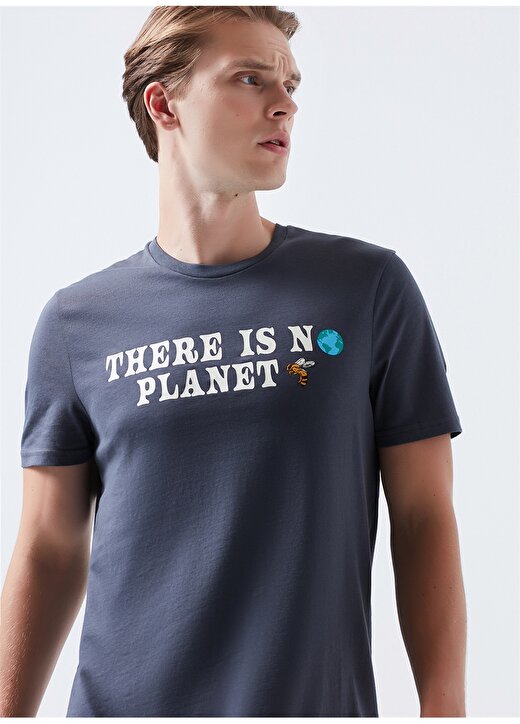 Mavi Bisiklet Yaka Normal Baskılı Gri Erkek T-Shirt 3