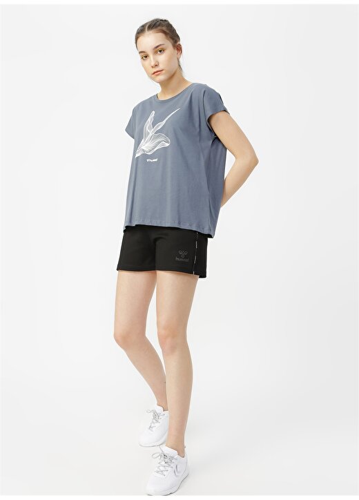 Hummel HORTENCIA T-SHIRT S/S TEE Koyu Mavi Kadın T-Shirt 910982-8241 2