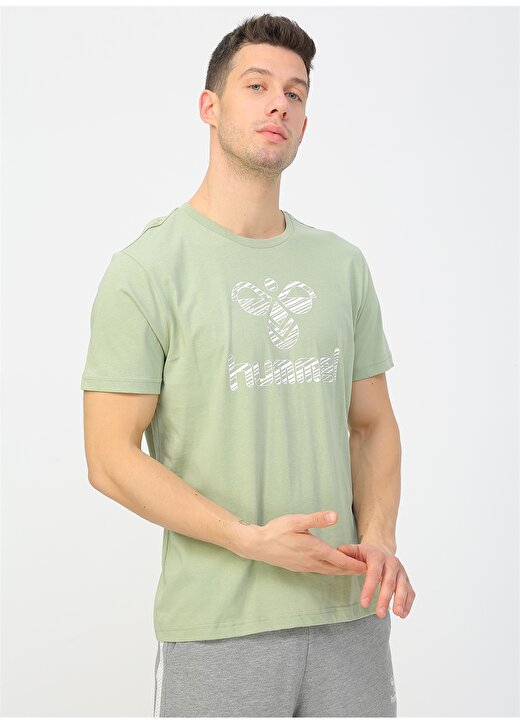 Hummel LOU Açık Yeşil Erkek T-Shirt 911001-6464 1