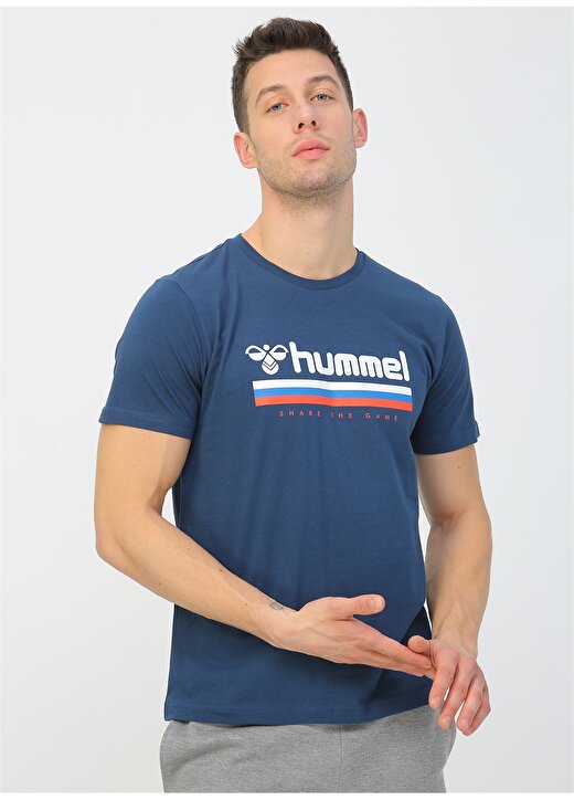 Hummel WILLY Mavi Erkek T-Shirt 911051-7818 2