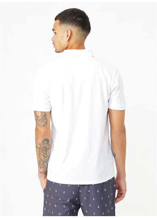 Skechers Polo''s M Basic Sport Pique Beyaz Erkek Polo T-Shirt 4