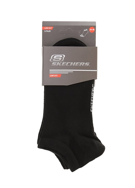 Skechers Siyah Unisex 3Lü Spor Çorap U SKX Nopad Low Cut Socks 3 Pack 1