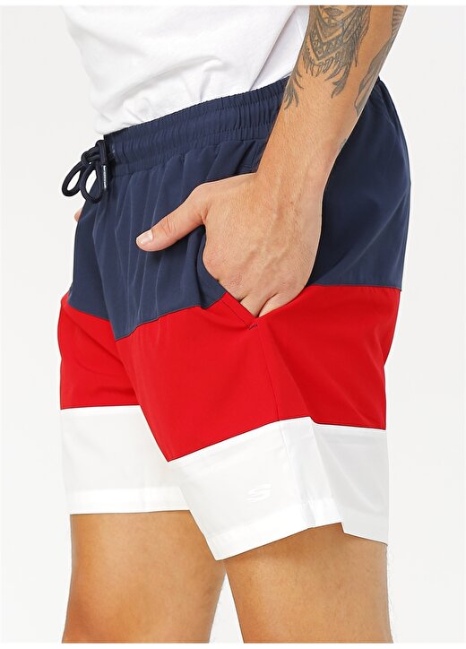 Skechers Swimwear M 5,5Inch Colorblock Short Kırmızı Erkek Şort Mayo 3