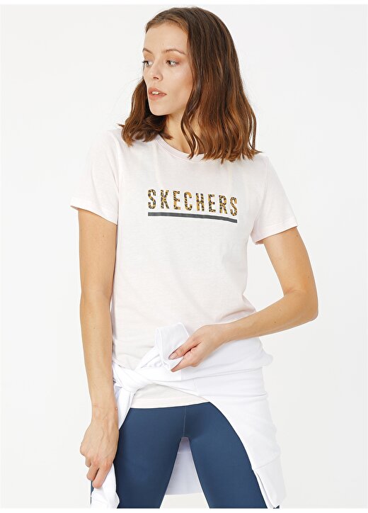 Skechers Graphic Tee''s W Skx Printed Pembe Kadın T-Shirt 1