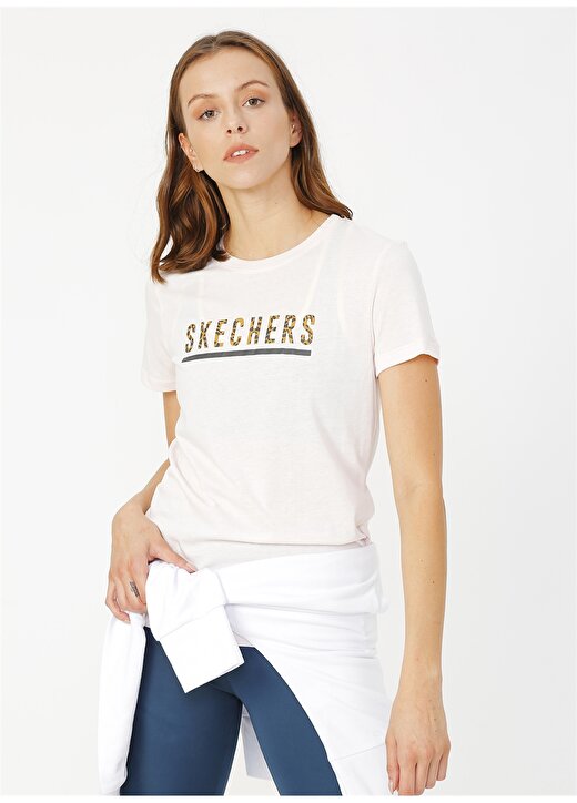 Skechers Graphic Tee''s W Skx Printed Pembe Kadın T-Shirt 3