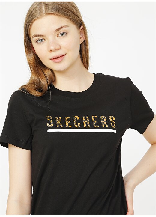 Skechers Graphic Tee''s W Skx Printed Siyah Kadın T-Shirt 2