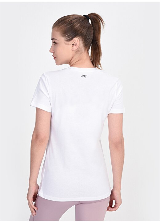 Skechers Graphic Tee's W Crew Neck Print Beyaz Kadın T-Shirt 2