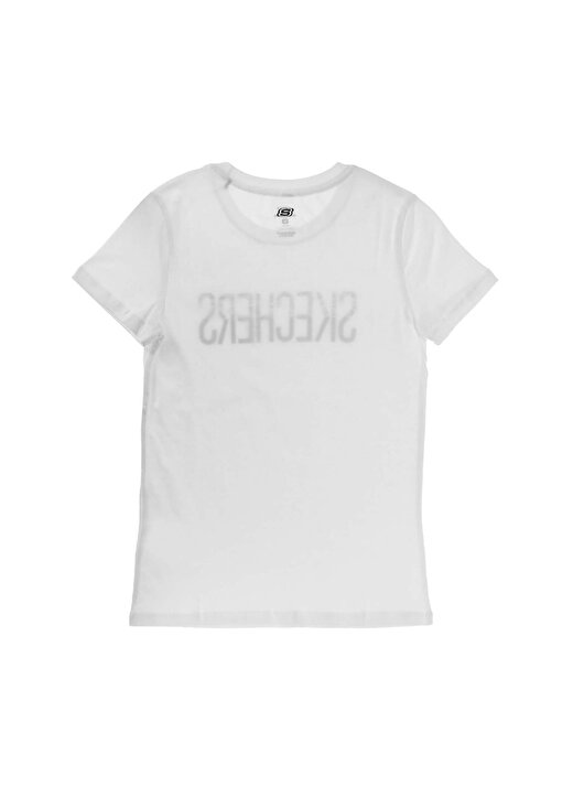 Skechers Graphic Tee''s W Crew Neck Zebra Beyaz Kadın T-Shirt 2