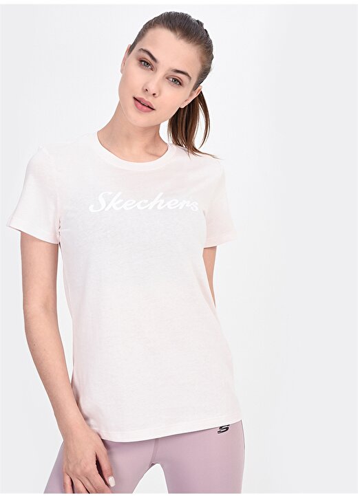 Skechers Graphic Tee''s W Crew Neck Hws Print Pembe Kadın T-Shirt 1