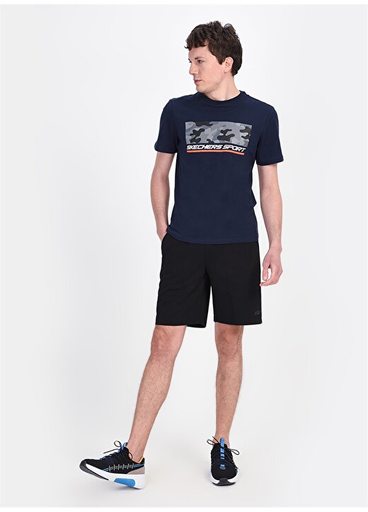 Skechers Graphic Tee''s M Crew Neck Camo Lacivert Erkek T-Shirt 3