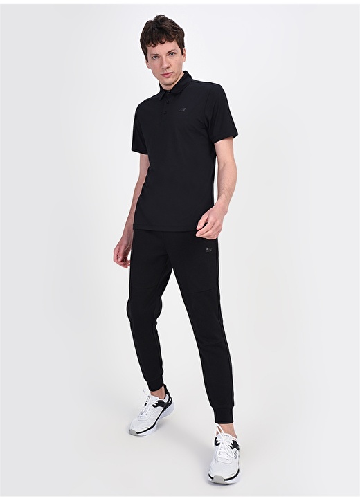 Skechers Polo''s M Strch T-Shirt Siyah Erkek T-Shirt 3