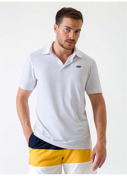 Skechers Polo''s M Strch T-Shirt Beyaz Erkek T-Shirt 3