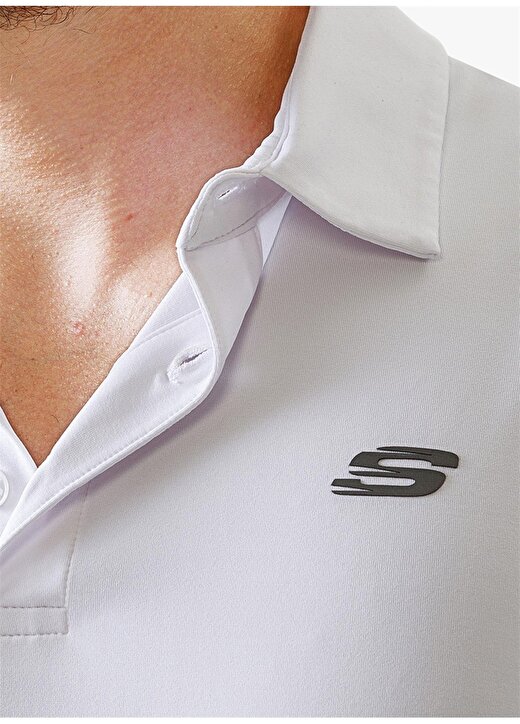 Skechers Polo''s M Strch T-Shirt Beyaz Erkek T-Shirt 4