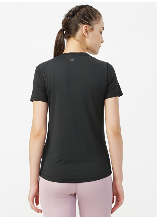 Skechers Performance Tops W V Neckt-Shirt Siyah Kadın T-Shirt 4