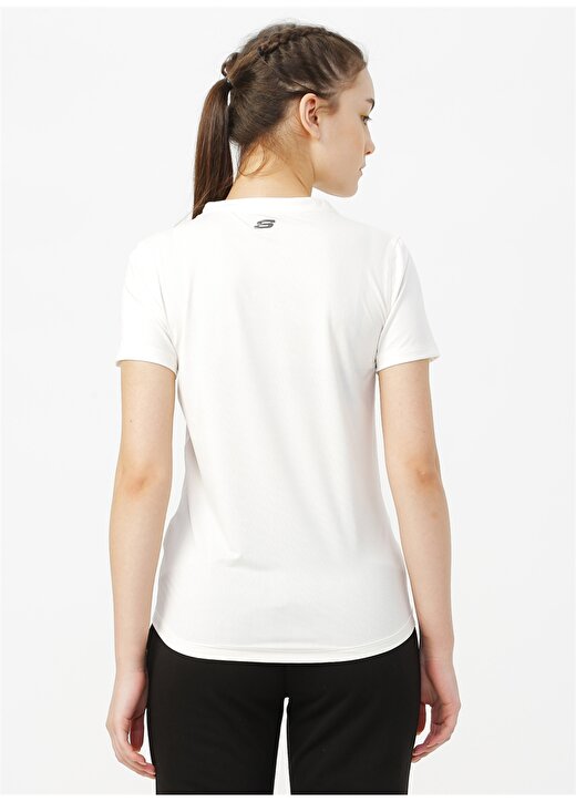 Skechers Performance Tops V Neck Beyaz Kadın T-Shirt 4