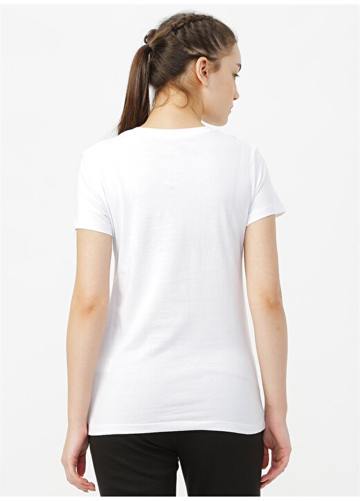 Skechers Graphic Tee W Skechers Shine Logo Beyaz Kadın T-Shirt 4