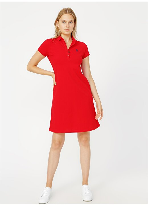 U.S. Polo Assn. Kırmızı Elbise 1