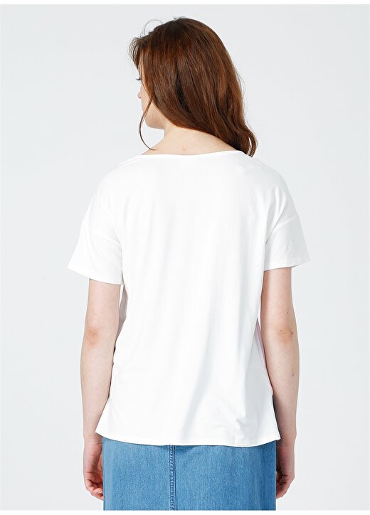 U.S. Polo Assn. Kadın Beyaz T-Shirt 4