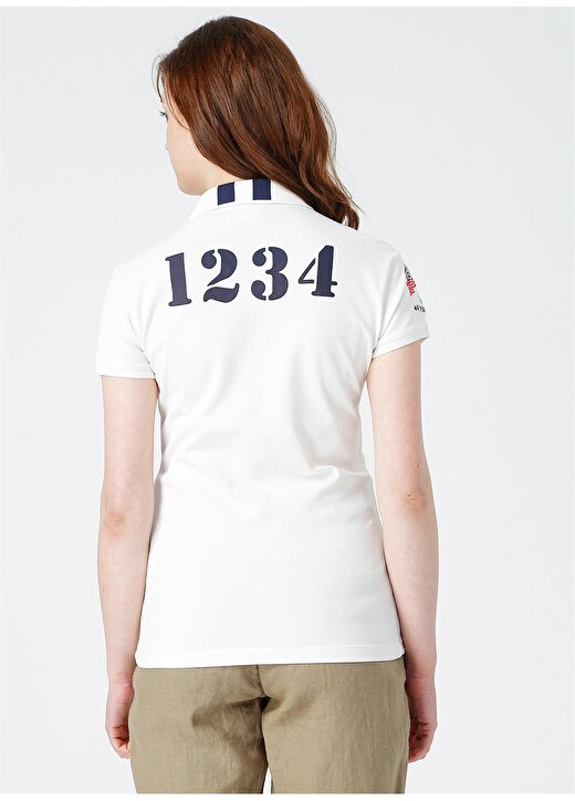 U.S. Polo Assn. Kadın Gömlek Yaka Beyaztişört 4