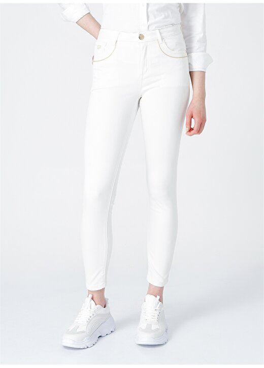 U.S. Polo Assn. Kadın Beyaz Pantolon 2