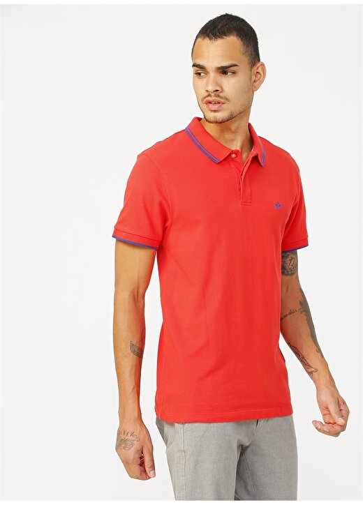 Dockers Erkek Kırmızı Polo Yaka T-Shirt 3