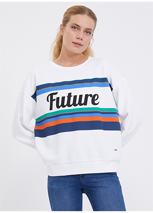 Loft LF 2023924 White W Sws Sweatshirt 1