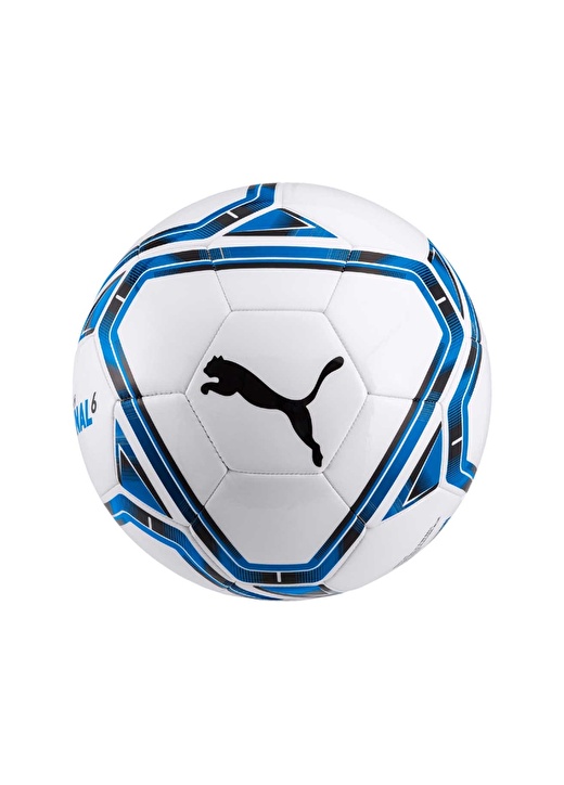 Puma Final 6 Ms Ball 8331103 Desenli Logo Baskılı Beyaz Mavi Pilates Topu 1