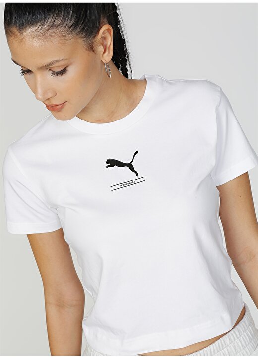 Puma 58137702 Nu-Tility Fitted Tee White T-Shirt 1