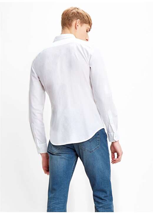 Levis 86625-0002 Ls Battery Shirt Slim Beyaz Erkek Gömlek 2