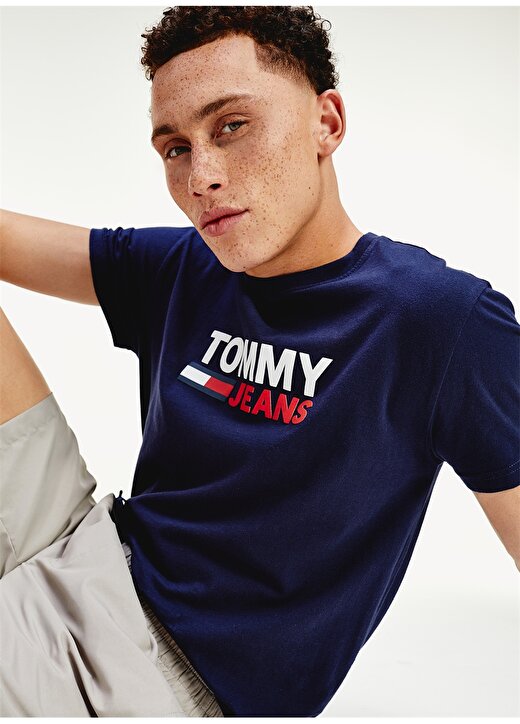Tommy Jeans Regular Fit Lacivert T-Shirt 1