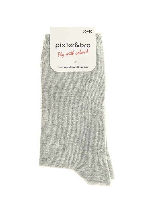 Pixter&Bro Gri Kadın Soket Çorap 1