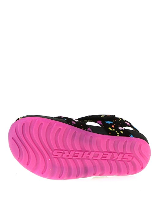 Skechers Siyah - Pembe Kız Çocuk Sandalet 86428L BKHP SIDE WAVE 3