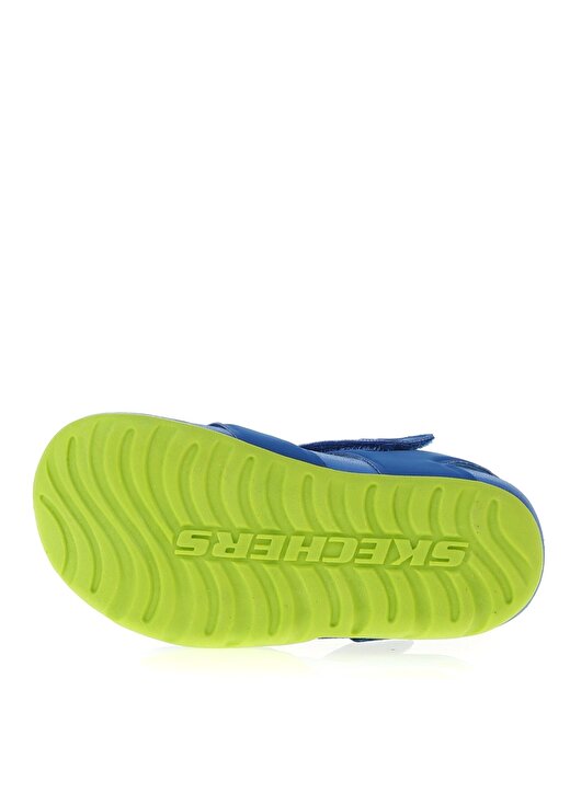 Skechers 92330L Bllm Side W Mavi - Yeşil Erkek Çocuk Sandalet 4