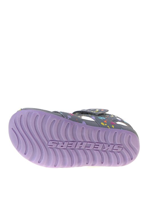 Skechers 86428L Gylv Side Wave Gri - Mor Kız Çocuk Sandalet 3