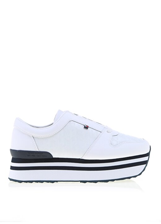 Tommy Hilfiger Beyaz Deri Kadın Sneaker 1
