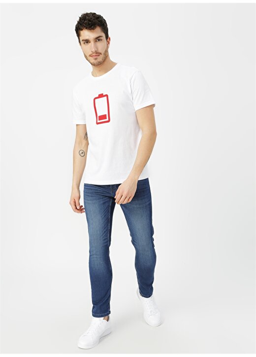 Fabrika Beyaz Erkek T-Shirt 2