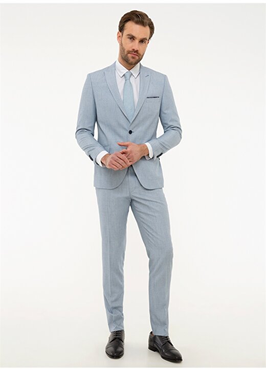 Pierre Cardin Erkek Açık Mavi Slim Fit Takım Elbise 1