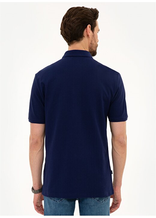 Pierre Cardin Polo Yaka Düz Lacivert Erkek Polo T-Shirt EARTH-R 3